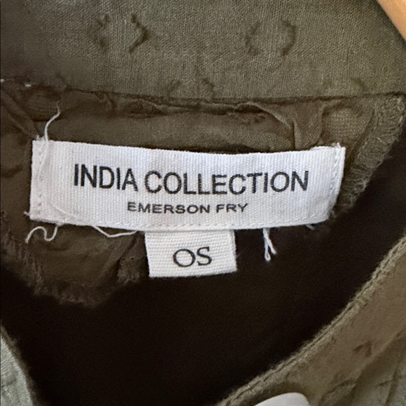 Emerson Fry Mandarin Collar Top Moss Swiss Dot Organic Size One Size - Picture 4 of 6